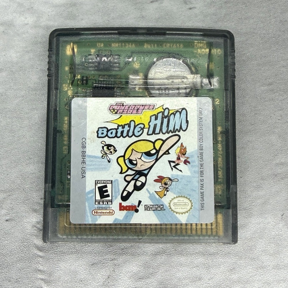 The Powerpuff Girls Battle Him Nintendo Gameboy Color Game Cart Only Tested